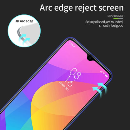 PINWUYO 9H 3D Curved Tempered Glass Film  for Xiaomi Mi CC9e / A3(Black) -  by PINWUYO | Online Shopping UK | buy2fix