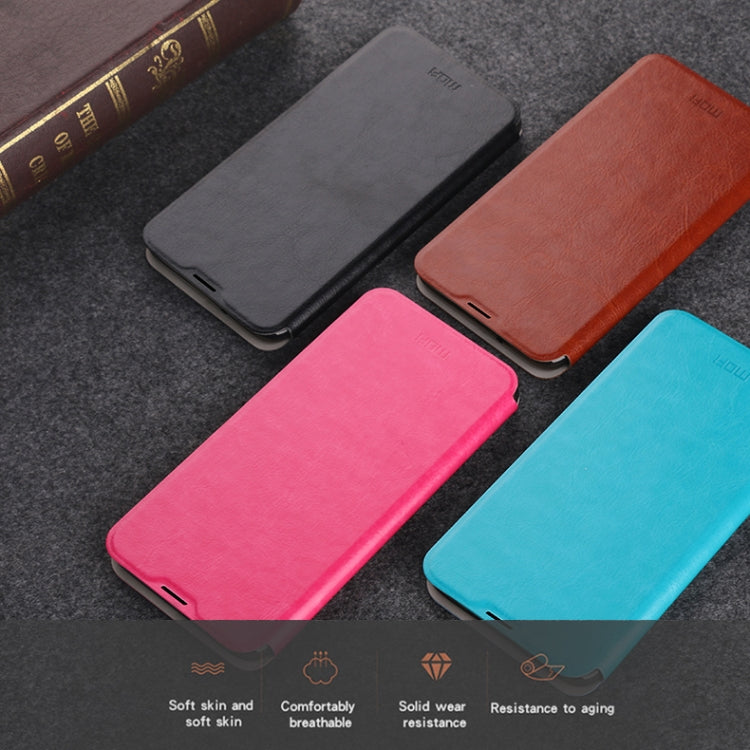 For Xiaomi RedMi Note8 MOFI Rui Series Classical Leather Flip Leather Case With Bracket Embedded Steel Plate All-inclusive(Black) - Xiaomi Cases by MOFI | Online Shopping UK | buy2fix