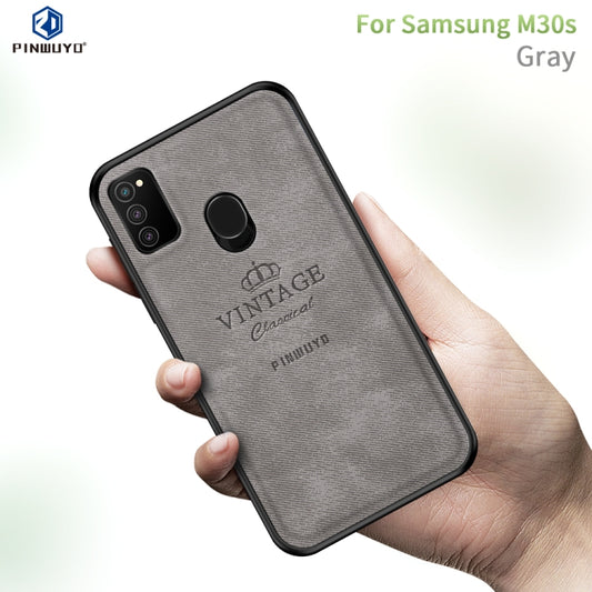 For Galaxy M30S PINWUYO Zun Series PC + TPU + Skin Waterproof And Anti-fall All-inclusive Protective Shell(Gray) - Galaxy Phone Cases by PINWUYO | Online Shopping UK | buy2fix