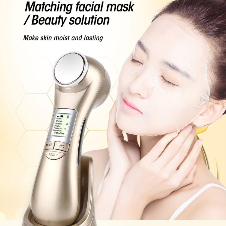 OFY9901  Face Skin EMS Mesotherapy Electroporation RF Radio Frequency Facial LED Photon Skin Care Face Lift Tighten Remove Wrinkle(Gold) - Beauty Instrument by buy2fix | Online Shopping UK | buy2fix