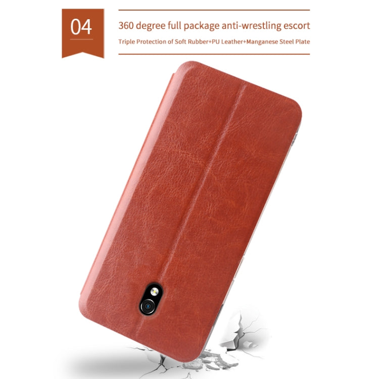 For Xiaomi RedMi 8A MOFI Rui Series Classical Leather Flip Leather Case With Bracket Embedded Steel Plate All-inclusive(Red) - Xiaomi Cases by MOFI | Online Shopping UK | buy2fix