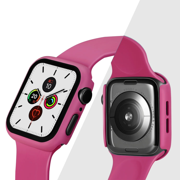 ENKAY Hat-prince Full Coverage PC Case + Tempered Glass Protector for Apple Watch Series 5 / 4 40mm(Rose) - Watch Cases by ENKAY | Online Shopping UK | buy2fix