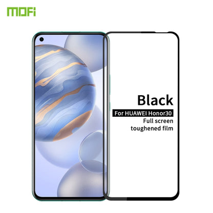 For Huawei Honor 30 / Nova7 MOFI 9H 2.5D Full Screen Tempered Glass Film(Black) - Honor Tempered Glass by MOFI | Online Shopping UK | buy2fix