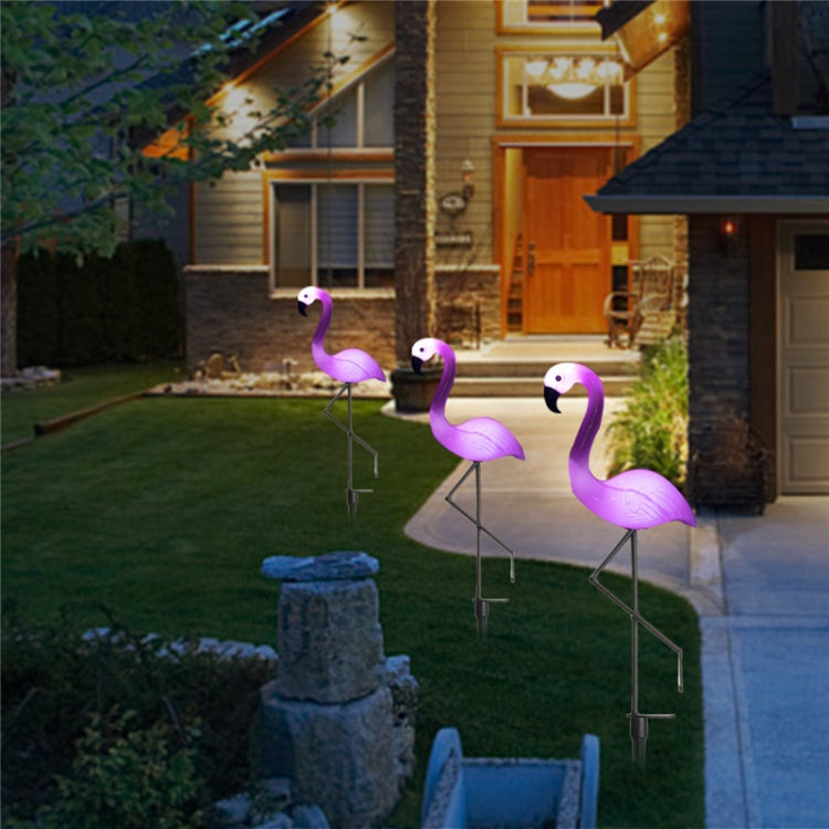 3 in 1 Waterproof Solar Flamingo Lawn Light LED Garden Path Landscape Lights Night Lamp - Solar Lights by buy2fix | Online Shopping UK | buy2fix