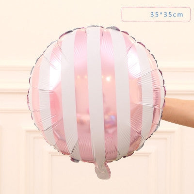 4 PCS Doughnut Candy Ice Cream Shaped Foil Balloons Happy Birthday Decorations Big Inflatable Helium(Pink balloon) - Balloons by buy2fix | Online Shopping UK | buy2fix