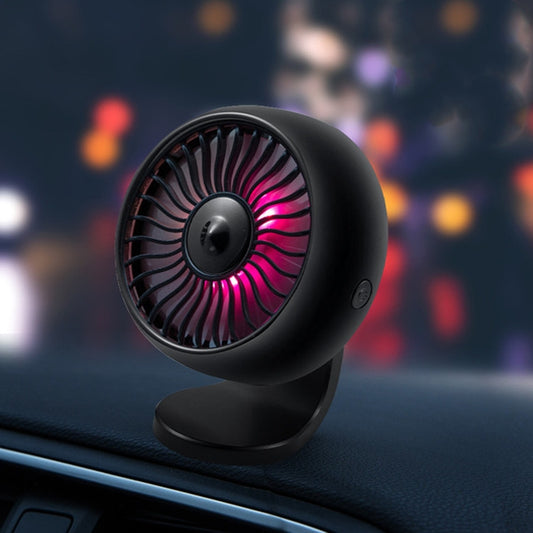 Automobile Multi-function Electric Fan Car Air Outlet USB Interface Mini Fan(Black) - Heating & Fans by buy2fix | Online Shopping UK | buy2fix