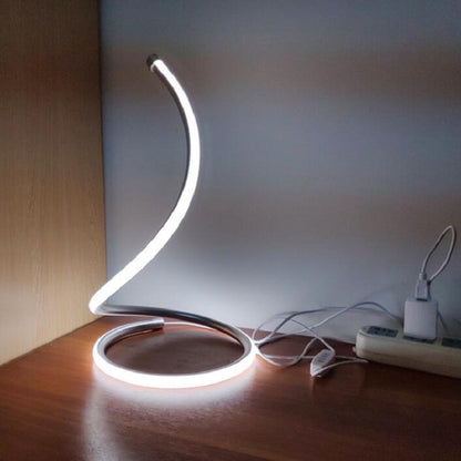 LED Spiral Table Lamp Home Living Room Bedroom Decoration Lighting Bedside Light, Specifications:EU Plug(Gold) - Bedside Light by buy2fix | Online Shopping UK | buy2fix