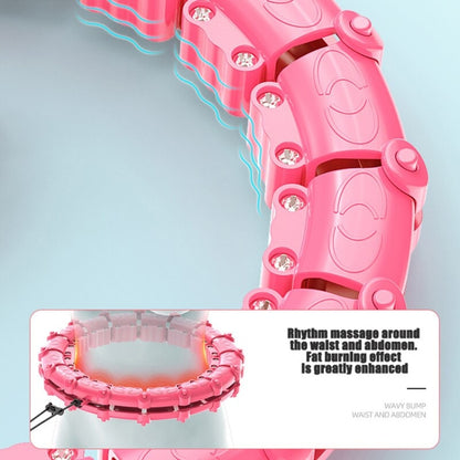 Smart Thin Waist Ring Women Will Not Fall Off Detachable Abdominal Ring Fitness Equipment, Size: 24 Knots(Coral Pink) - Fitness Circles by buy2fix | Online Shopping UK | buy2fix