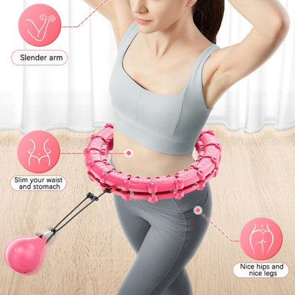 Smart Thin Waist Ring Women Will Not Fall Off Detachable Abdominal Ring Fitness Equipment, Size: 24 Knots(Coral Pink) - Fitness Circles by buy2fix | Online Shopping UK | buy2fix