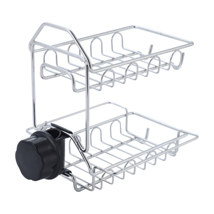 Faucet Rack Stainless Steel Perforated Free Kitchen Sink Storage Rack Rag Sponge Drain Rack, Style:Type C - Shelf by buy2fix | Online Shopping UK | buy2fix