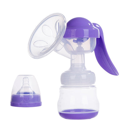 Painless Strength Adjustable Manual Massage Breast Pump(Purple) - Cups & Silicone Nipple by buy2fix | Online Shopping UK | buy2fix