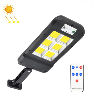 Solar Wall Light Outdoor Waterproof Human Body Induction Garden Lighting Household Street Light 6 x 25COB With Remote Control - Solar Lights by buy2fix | Online Shopping UK | buy2fix