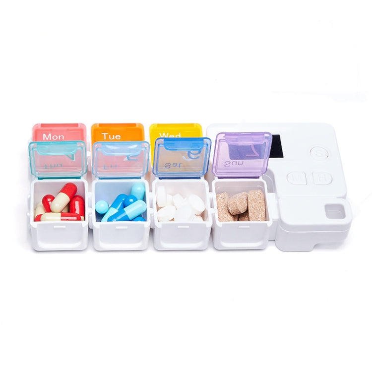 TF-248 7-Cell Smart Timing Reminder Plastic Pill Box Pill Storage Box(Colorful) - Pill Boxes by buy2fix | Online Shopping UK | buy2fix