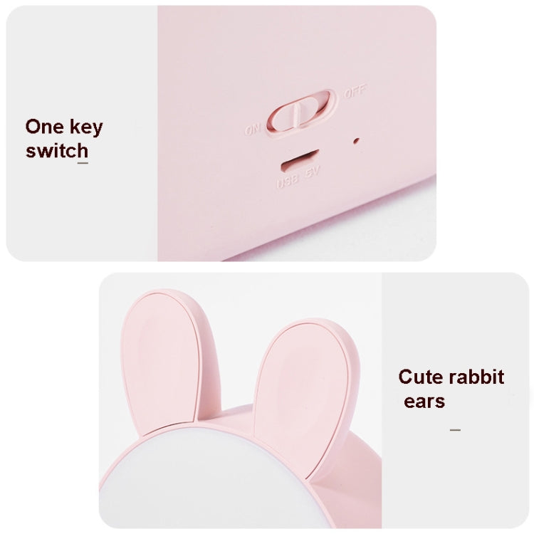 Cute Rabbit Night Light USB Charging Bedroom Bedside Sleeping Eye Protection Lamp(Pink) - Night Lights by buy2fix | Online Shopping UK | buy2fix