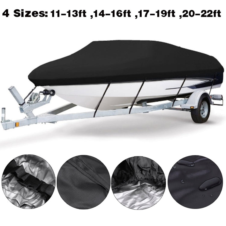 210D Waterproof Boat Cover Speedboat Towed Fishing V-Shaped Boat Cover Rain And Sun Protection Cover, Specification:  20-22FT  700x320cm - Marine Accessories & Parts by buy2fix | Online Shopping UK | buy2fix