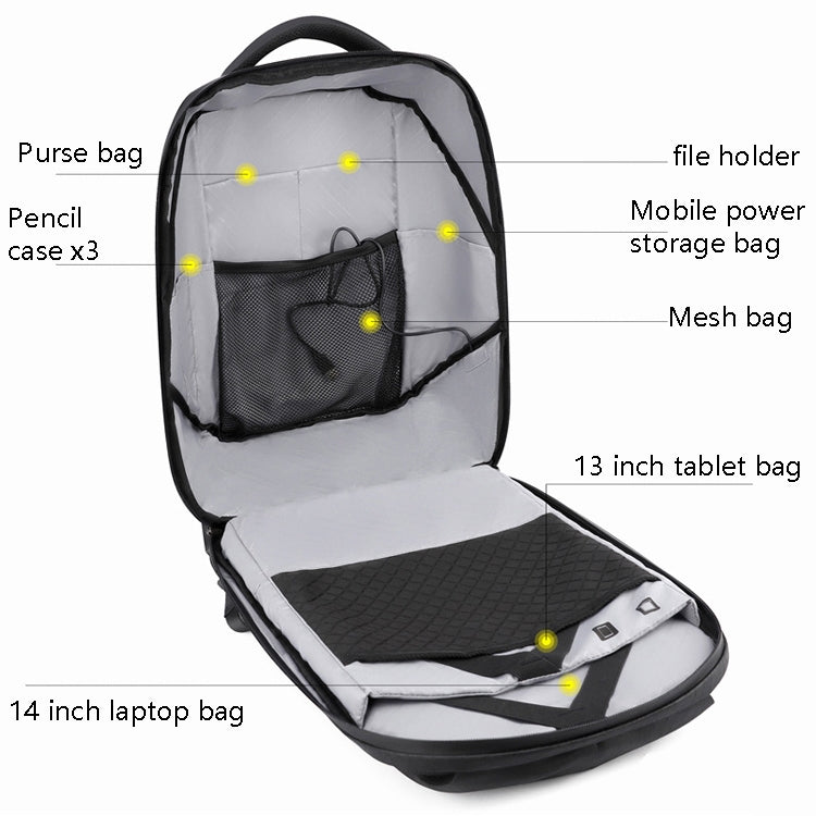 LED Display Backpack Outdoor Mobile Advertising Waterproof Back Shoulder Bag, Size: 17 inch(Black) - Backpacks by buy2fix | Online Shopping UK | buy2fix