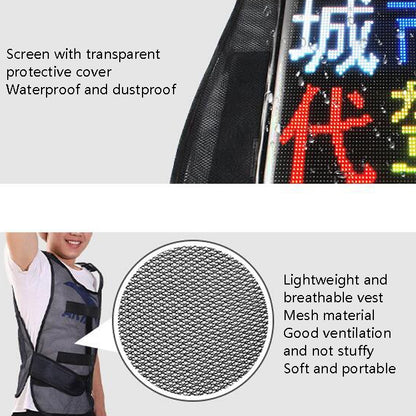 ys-kl20 Outdoor Mobile Advertising Screen Waterproof Flexible Wearable LED Display Vest - LED Billboard by buy2fix | Online Shopping UK | buy2fix