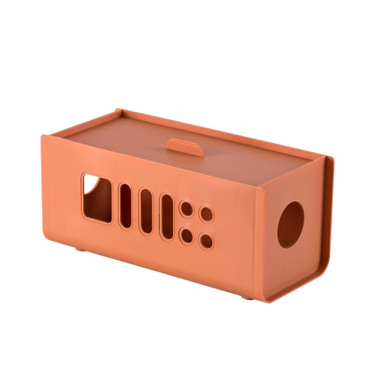 XM009 Plastic Plug-In Electric Wire Storage Box Power Board Wire Clip Box Charger Storage Finishing Box(Orange) - Storage Boxes by buy2fix | Online Shopping UK | buy2fix