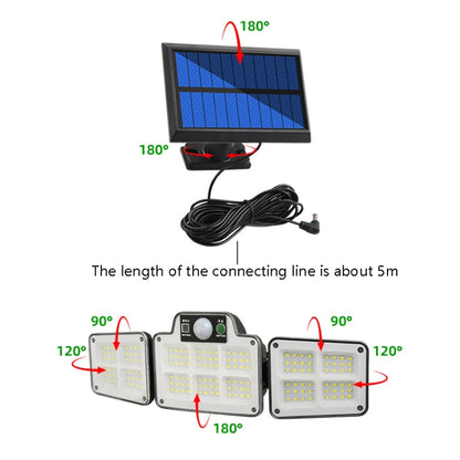 112 LED Solar Split Type Courtyard Lamp Outdoor Waterproof Corridor Garden Human Body Sensing Street Light - Solar Lights by buy2fix | Online Shopping UK | buy2fix