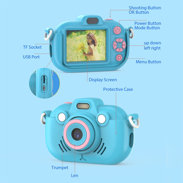 DC502 2.4-Inch 16X Zoom 2.7K Video Recording Children Digital Camera, Color: Yellow No Card(US Plug) - Children Cameras by buy2fix | Online Shopping UK | buy2fix