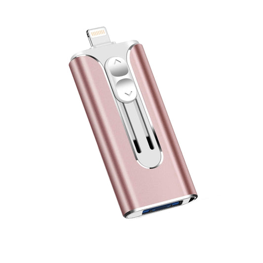 32GB Micro USB + 8 Pin + USB 2.0 3 in 1 Mobile Phone Computer U-Disk(Rose Gold) - U Disk & Card Reader by buy2fix | Online Shopping UK | buy2fix