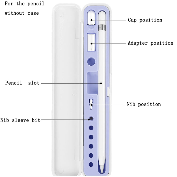 Capacitor Pen And Accessory Storage Box For Apple Pencil 1 / 2 For Only One Pen(Sky Cloud Blue) - Pencil Accessories by buy2fix | Online Shopping UK | buy2fix