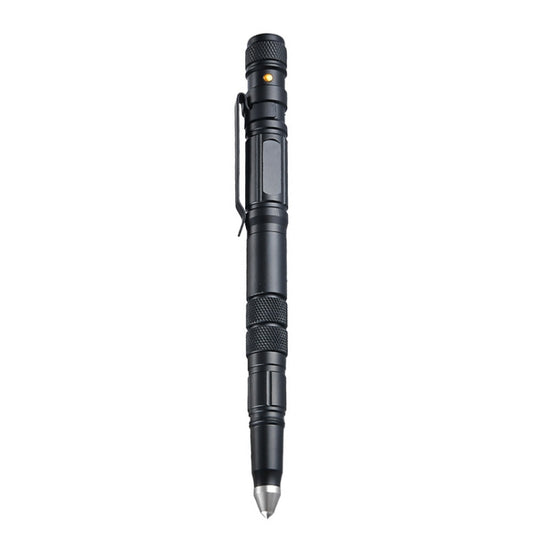 P08 Outdoor LED With Flashing Tungsten Steel Window Breaking Self-Defense Pen(Black) - Self-defense Protection by buy2fix | Online Shopping UK | buy2fix