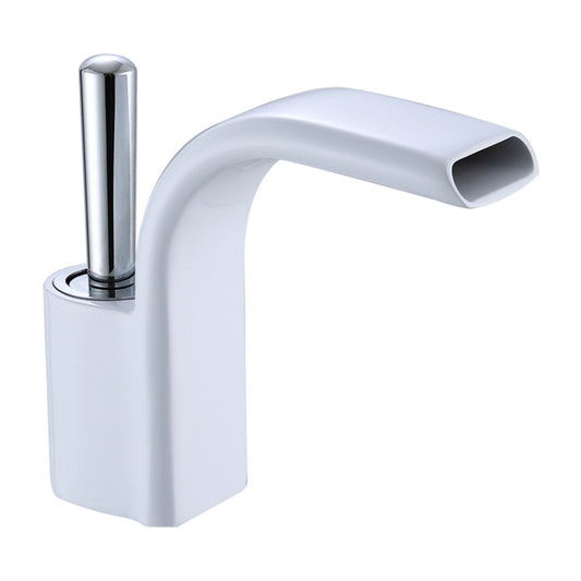 Bathroom All Copper Basin Hot And Cold Water Faucet, Specification: White Silver - Faucets & Accessories by buy2fix | Online Shopping UK | buy2fix