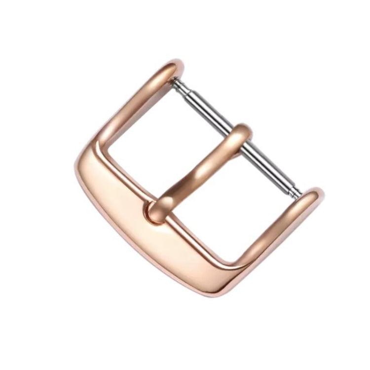 5pcs IP Plated Stainless Steel Pin Buckle Watch Accessories, Color: Rose Gold 18mm - Watch Accessories & Parts by buy2fix | Online Shopping UK | buy2fix