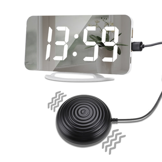 TS-8202 Multifunctional LED Vibration Mirroring USB Alarm Clock - Alarm Clocks by buy2fix | Online Shopping UK | buy2fix