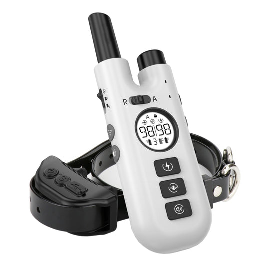 Intelligent Remote Control Dog Trainer Automatic Barking Stop Collar(White) - Training Aids by buy2fix | Online Shopping UK | buy2fix