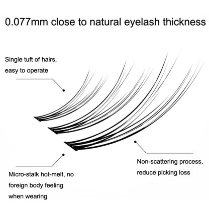 BQI B7229 Lightweight Natural Curling Three-dimensional Slim False Eyelashes, Style: Type A+Fishtail+Undercib (200PCS) - Eyes by BQI | Online Shopping UK | buy2fix