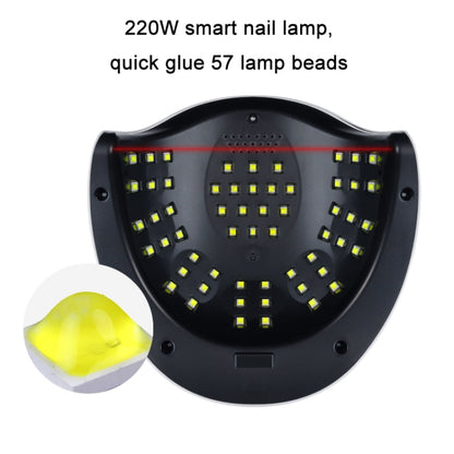 Sun T5 Max 220W Nail Art Phototherapy Machine LED Quick Drying Light(EU Plug) - Nail Dryers by buy2fix | Online Shopping UK | buy2fix