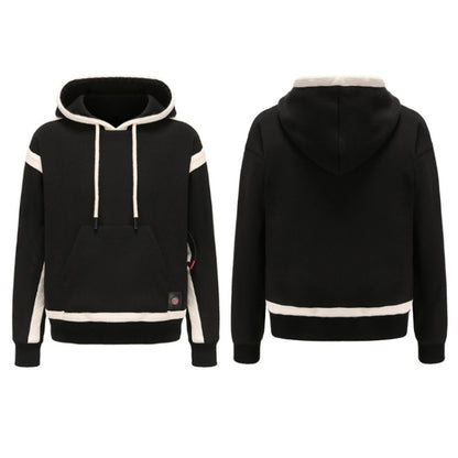 USB Smart Electric Heating Warming Thickened Hooded Sweatshirt, Size: 4XL(Black) - Hoodie by buy2fix | Online Shopping UK | buy2fix