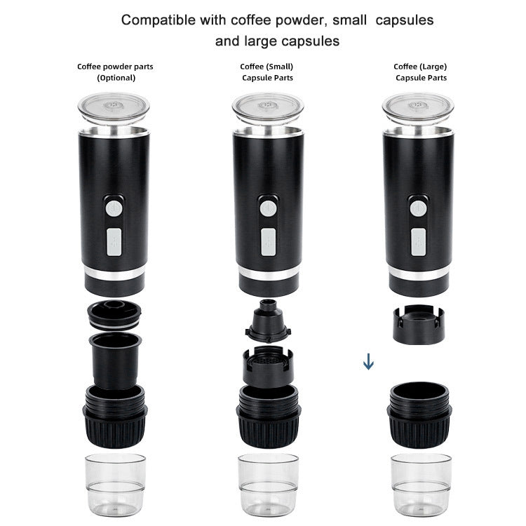 KFJ100 Portable Universal Automatic Espresso Capsule Coffee Maker(Black) - Coffee Tools by buy2fix | Online Shopping UK | buy2fix