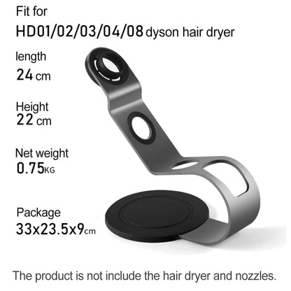 For Dyson Supersonic Hair Dryer Stand Holder Blow Dryer Accessory Organizer(Silver) - Hair Dryers & Accessories by buy2fix | Online Shopping UK | buy2fix