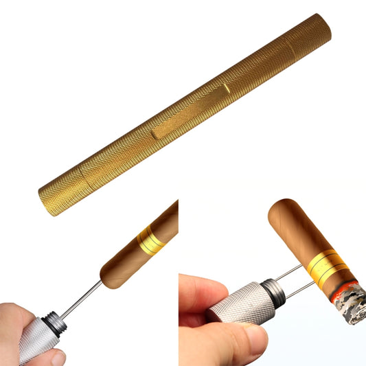 Lightweight With Serrated Cigar Needle Dredger Drilled Smoke Vent(Gold) - Cigarette Box & Ashtrays by buy2fix | Online Shopping UK | buy2fix