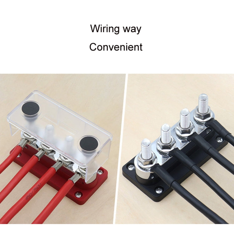 600A 48V RV&Ship Modification 4-way Large Electric DC Busbar(AOA4713C-M10) - Marine Accessories & Parts by buy2fix | Online Shopping UK | buy2fix