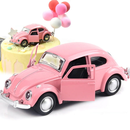 1:36 Beetle Classic Car Open Door Alloy Car Model Pull Back Children's Toy Car(Light Pink) - Model Toys by buy2fix | Online Shopping UK | buy2fix