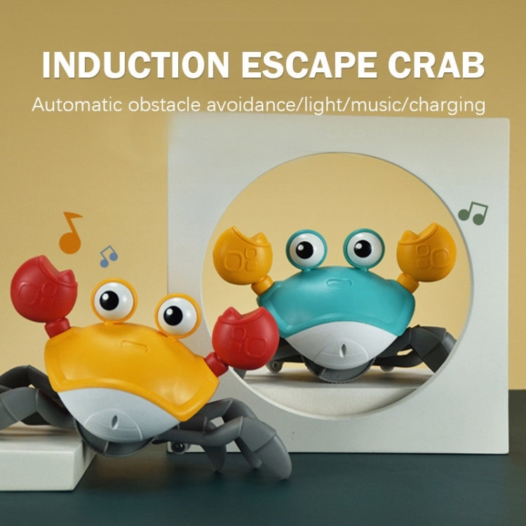 QC-3 Induction Electric Crab Automatic Obstacle Avoidance Light Music Charging Crab(Blue) - Music Toys by buy2fix | Online Shopping UK | buy2fix