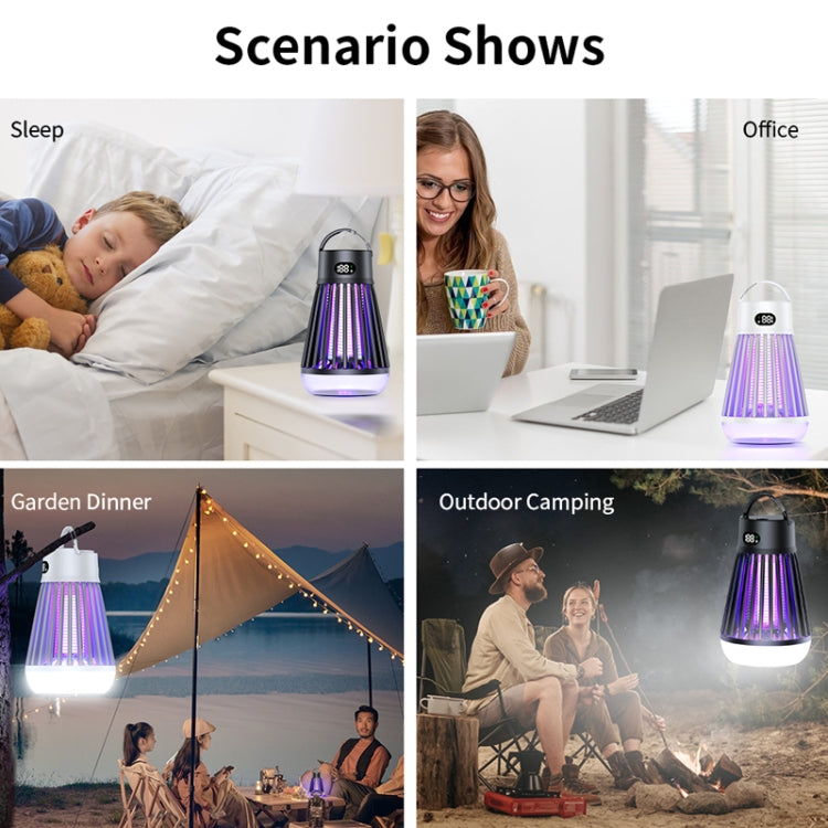 J03 Multi-Functional Digital Display Electric Mosquito Light Portable Home And Outdoor Camping Mosquito Killer(White) - Repellents by buy2fix | Online Shopping UK | buy2fix