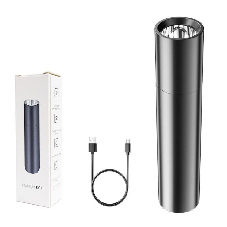 1200mAh LED Outdoor Strong Lighting Lithium Battery Flashlight, Color: Fixed Focus Silver - Mini Flashlight by buy2fix | Online Shopping UK | buy2fix