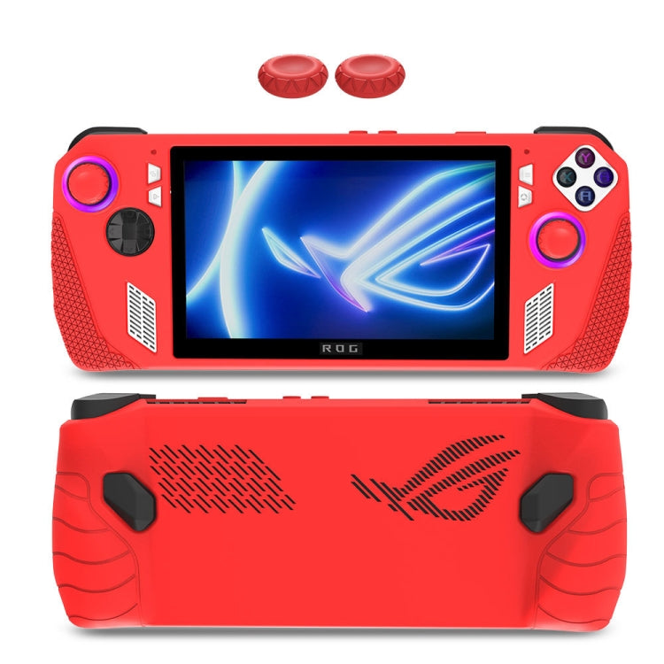 For ASUS Rog Ally Gaming Console Multicolor Silicone Case With 2 Button Caps(Red) - Accessories by buy2fix | Online Shopping UK | buy2fix