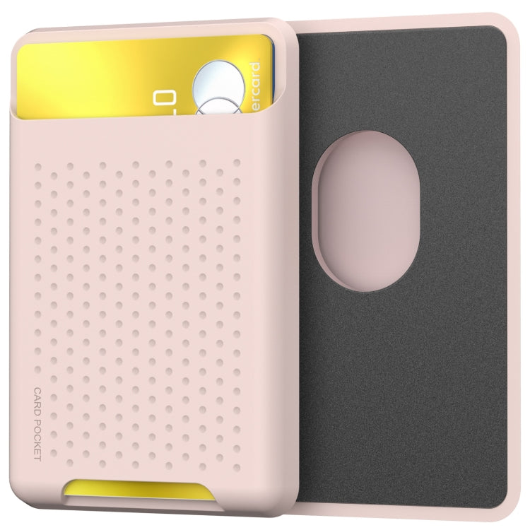 For IPhone 12 / 13 / 14 Series AhaStyle PT133 Mobile Phone Magnetic Silicone Card Case(Pink Frosted) - Others Accessories by AhaStyle | Online Shopping UK | buy2fix