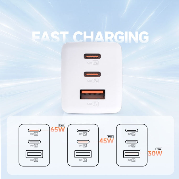 65W ROMOSS AC65H USB+Type-C/USB-C 65W Multifunctional Foldable GaN Charger, CN Plug - USB Charger by ROMOSS | Online Shopping UK | buy2fix