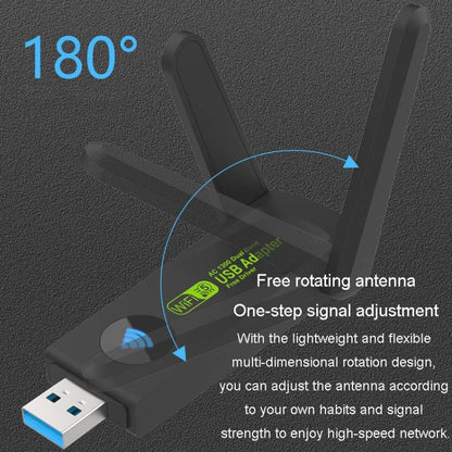 1300Mbps Wireless Network Card Gigabit Dual Band 5G Driverless Computer USB Network Card, Scope: 600m - USB Network Adapter by buy2fix | Online Shopping UK | buy2fix