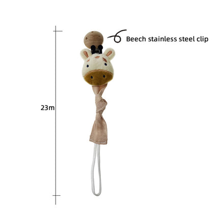 Animal Head Pacifier Chain Newborn Pacifier Clip, Style: Grid Love - Cups & Silicone Nipple by buy2fix | Online Shopping UK | buy2fix