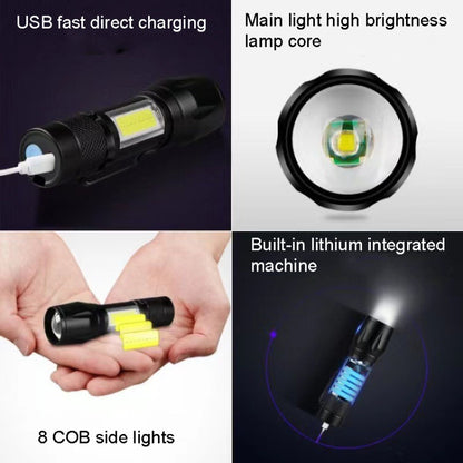 Mini Portable Flashlight Strong Light Charging Durable LED Light - Mini Flashlight by buy2fix | Online Shopping UK | buy2fix