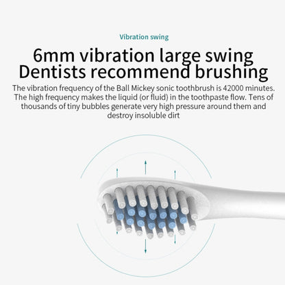 Rechargeable Ultrasonic Soft Bristle Electrical Toothbrushes Flosser 6 Gear With 4 Brushes(White) - Toothbrushes by buy2fix | Online Shopping UK | buy2fix