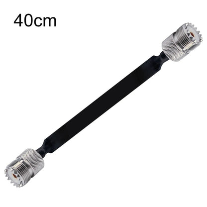 Window/Door Pass Through Flat RF Coaxial Cable UHF 50 Ohm RF Coax Pigtail Extension Cord, Length: 40cm(Female To Female) - Connectors by buy2fix | Online Shopping UK | buy2fix